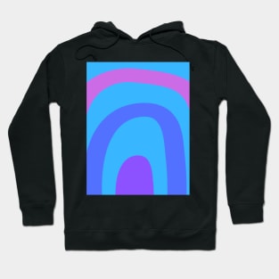 Boho blue and purple pastel rainbow pattern Hoodie